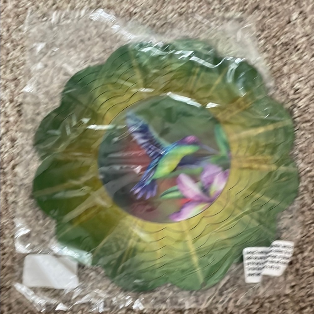 Colorful Hummingbird wind spinner new